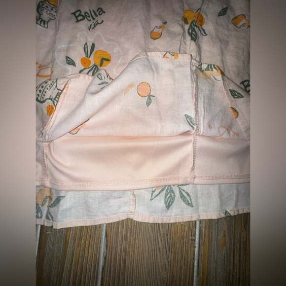 Wild Fable Linen Y-Neck Mini A Line Peach Lemon Dress - Picture 11 of 11